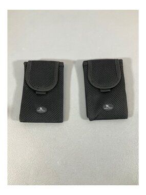 Buddy Pouch 2-Pack Mini Plus Belt-Free Black Mesh Pouches with Flap Closure